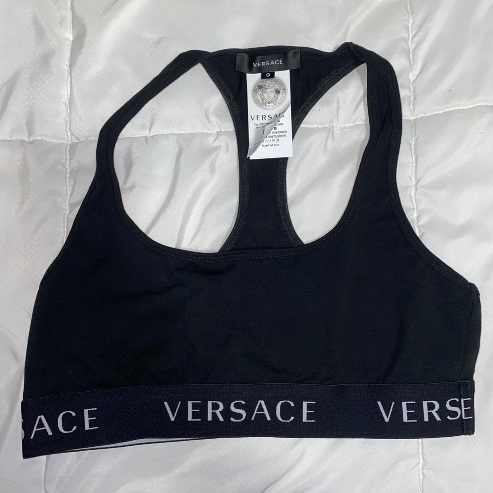 Versace Midnight Black Sports Bra
